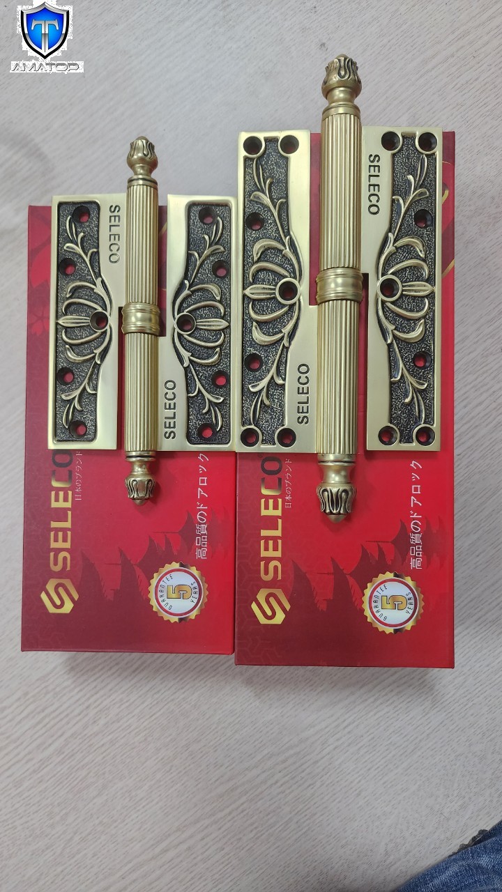 Bản lề cối đồng thương hiệu SELECO mạ 18k